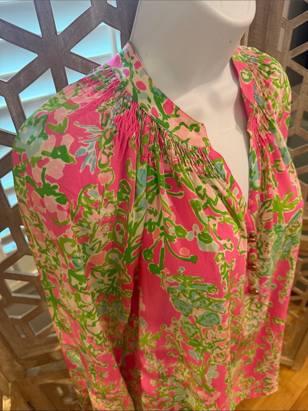 Lilly Pulitzer Southern Charm 100% Silk Elsa Top Size Small RARE - Picture 6 of 13